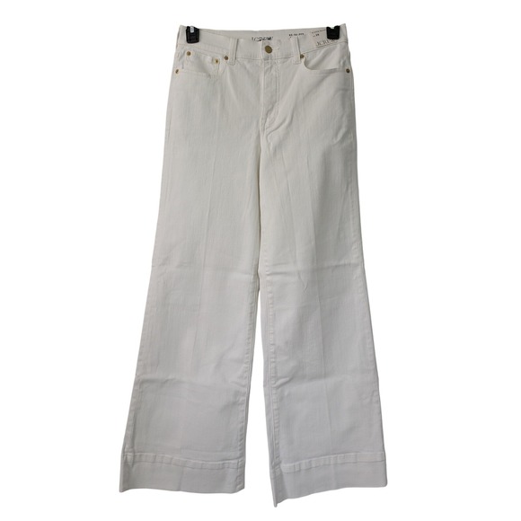 J, Crew New High‎ Rise Denim Trouser Jeans Size 29 White Denim NWT CH679